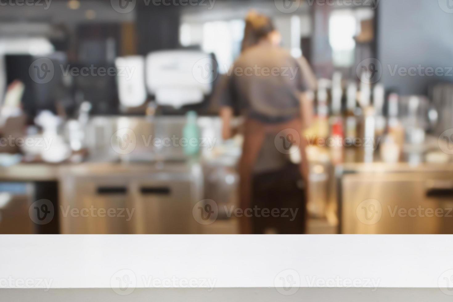 coffee cafe shop kitchen with table top photo