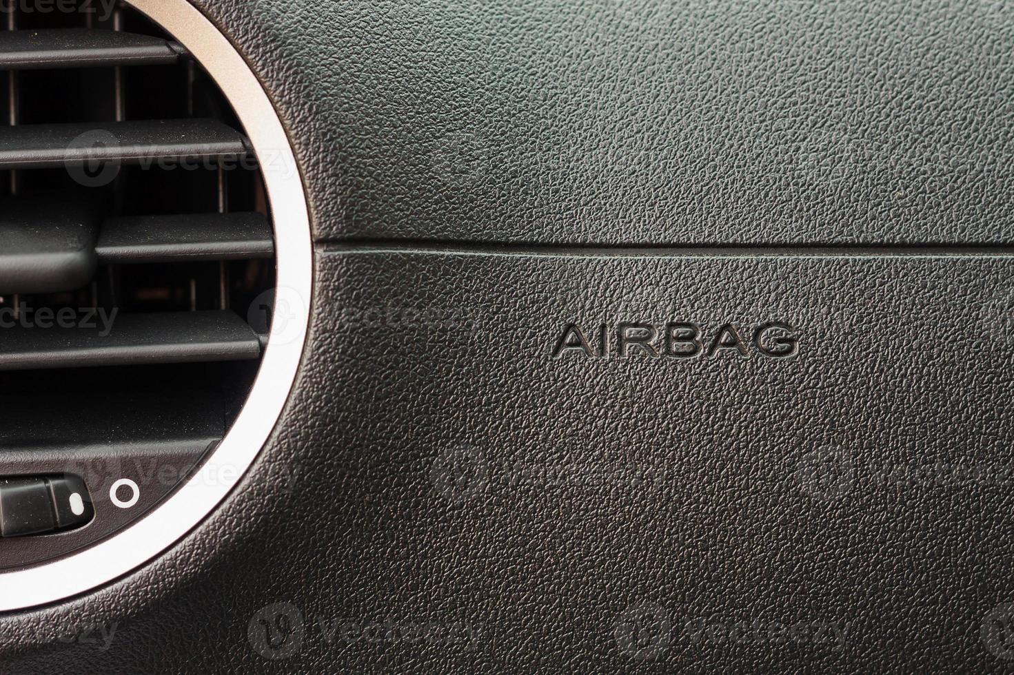 airbag sign in the car photo