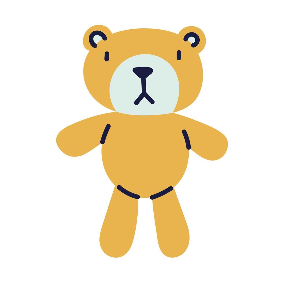 Teddy. Hand Drawn Doodle Kid Stuff Icon. vector