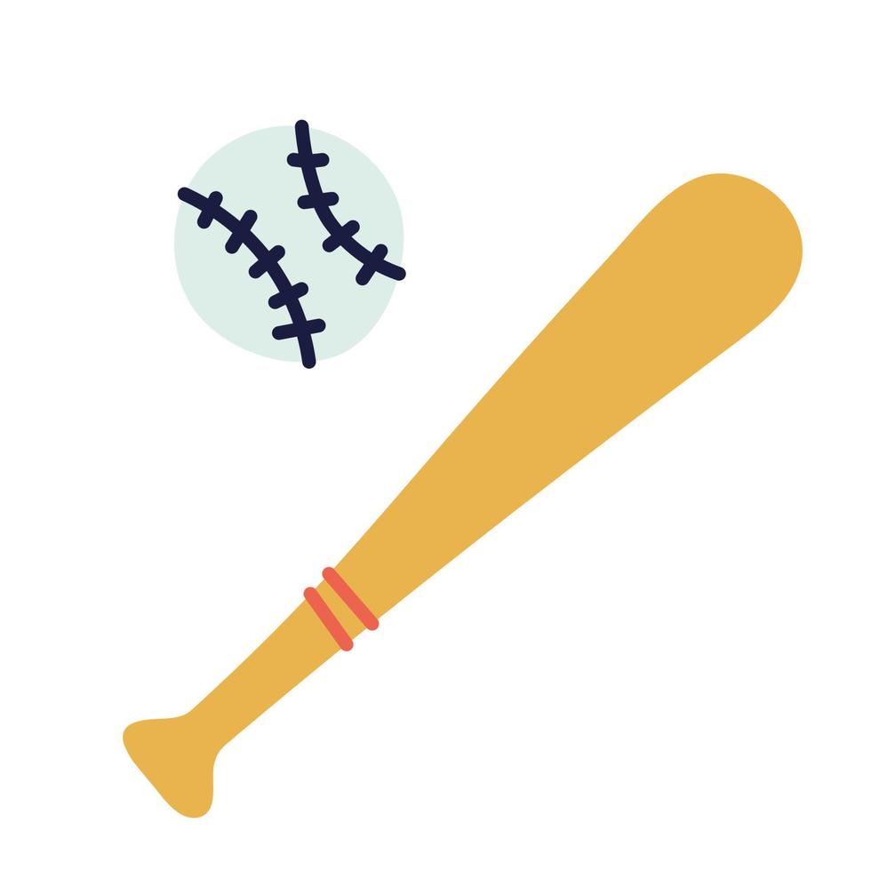 Baseball. Hand Drawn Doodle Kid Stuff Icon. vector
