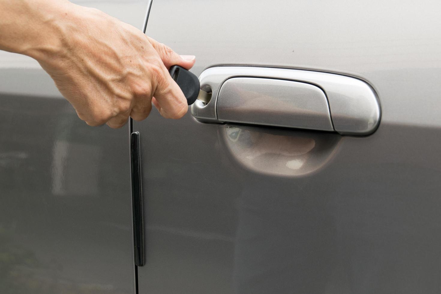 open car door with key photo