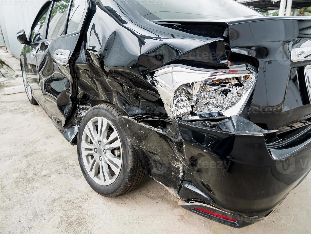 Car crash accident background photo