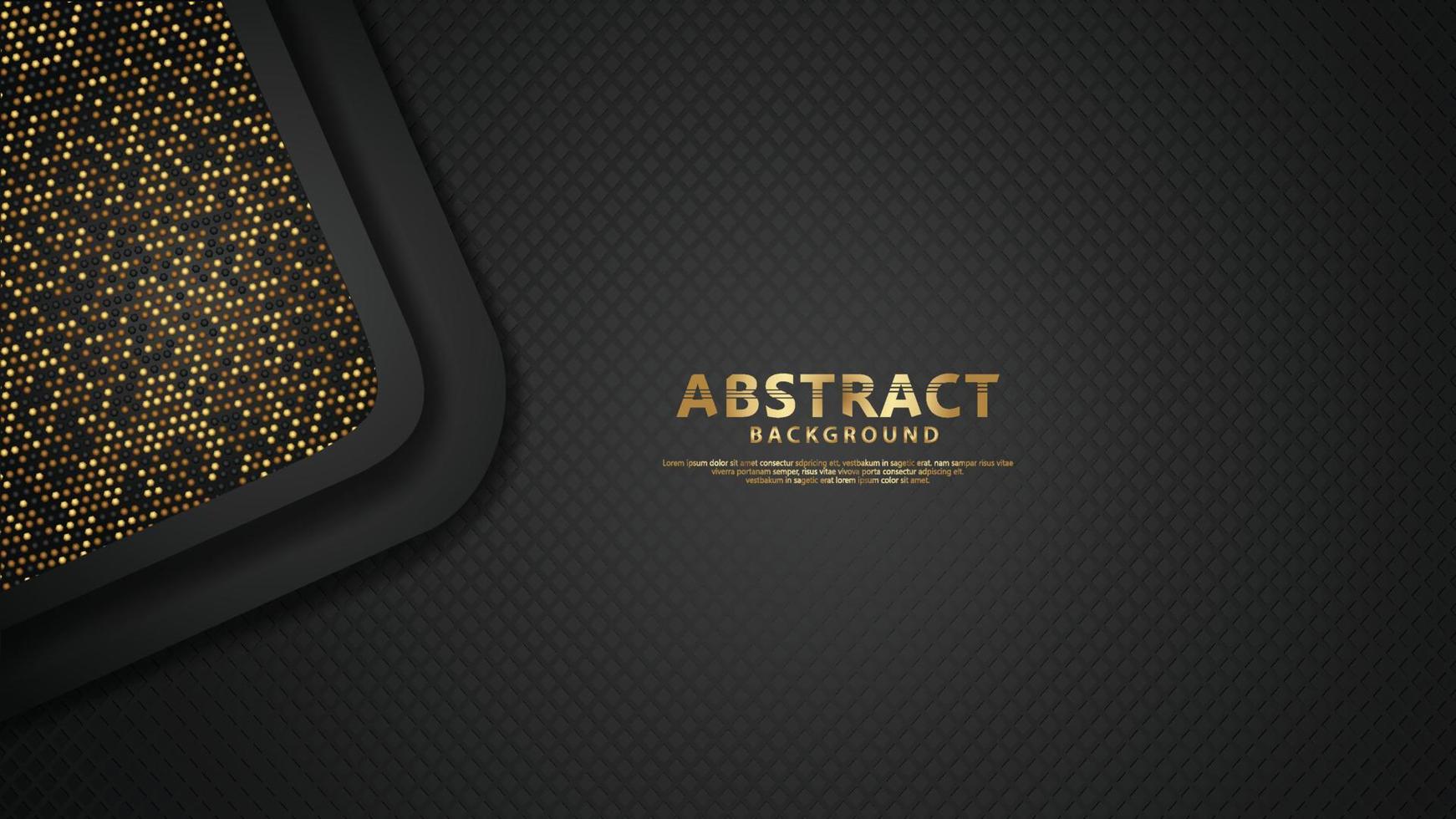 Lujoso y elegante fondo de capas superpuestas con efecto dorado brillante. patrón de puntos realistas en el fondo texturizado para el diseño de materiales de elementos y otros usuarios vector