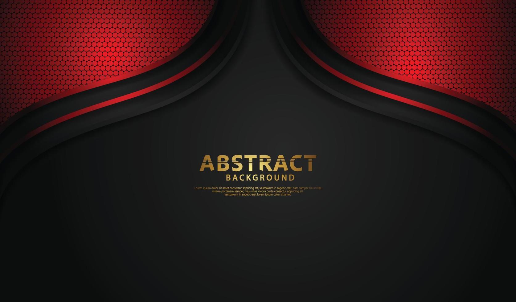 Luxury overlap layers background with lines effect. Realistic halftone dots on textured dark background vector