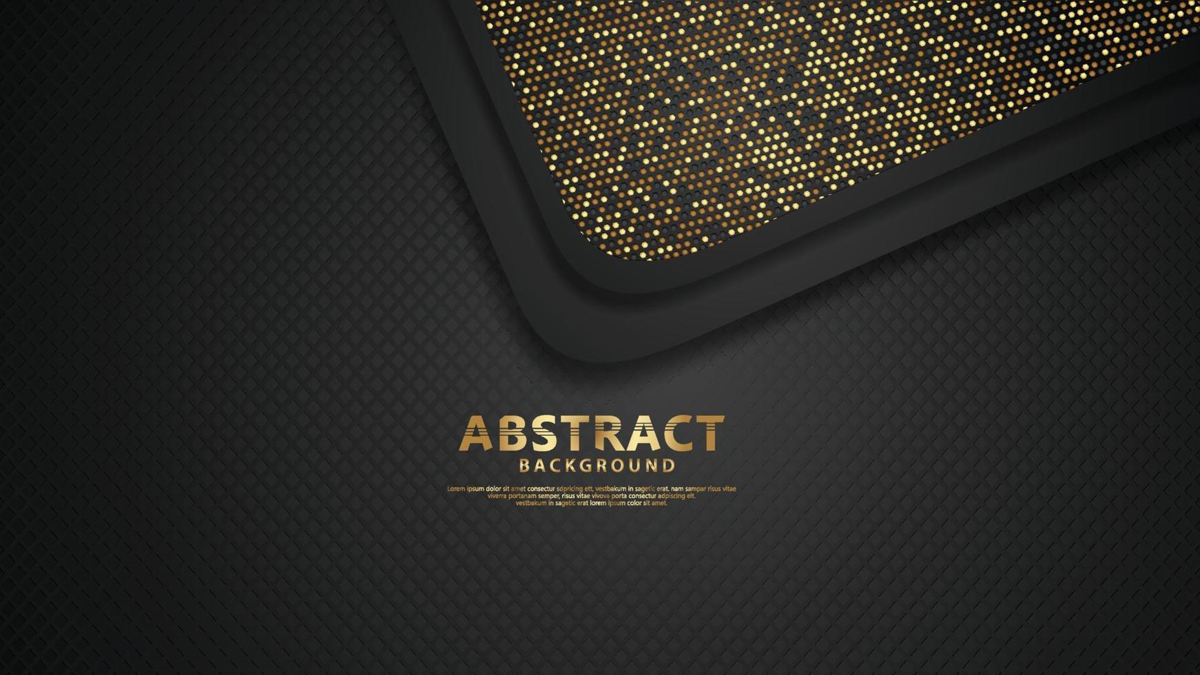 Luxury and elegant overlap layers background with glitters golden effect. Realistic dots pattern on textured background for elements material design and other users vector