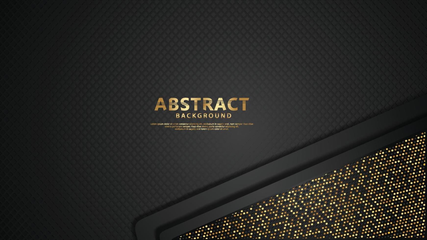 Lujoso y elegante fondo de capas superpuestas con efecto dorado brillante. patrón de puntos realistas en el fondo texturizado para el diseño de materiales de elementos y otros usuarios vector