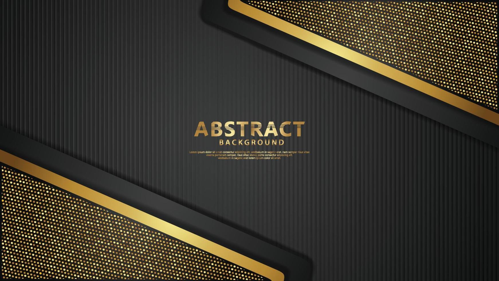 Lujoso y elegante fondo de capas superpuestas con efecto dorado brillante. patrón de puntos realistas en el fondo texturizado para el diseño de materiales de elementos y otros usuarios vector