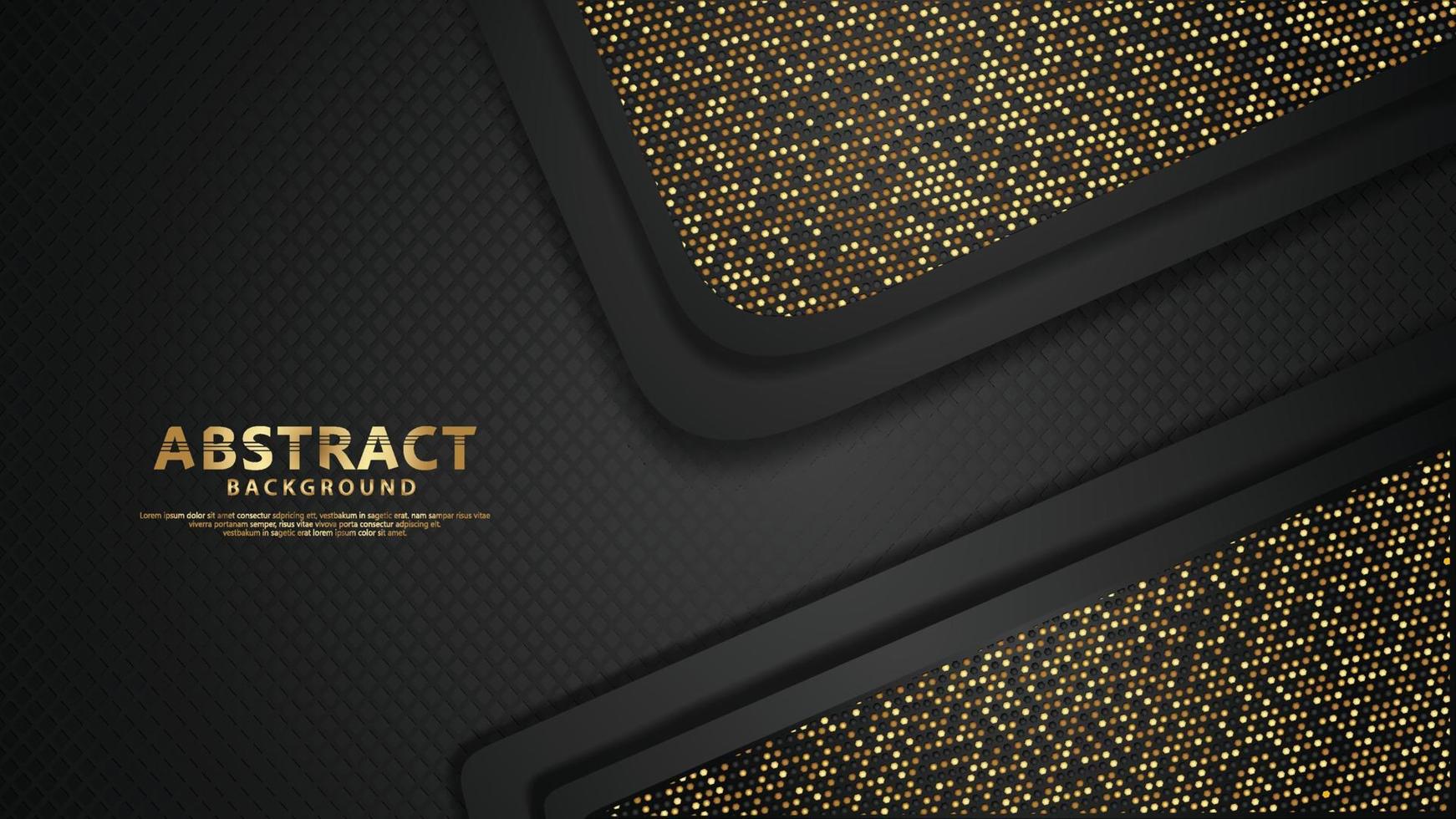 Luxury and elegant overlap layers background with glitters golden effect. Realistic dots pattern on textured background for elements material design and other users vector