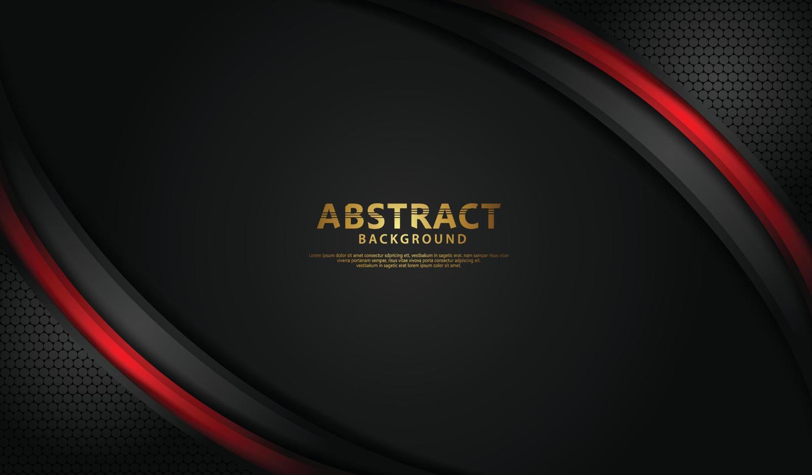 Luxury overlap layers background with lines effect. Realistic halftone dots on textured dark background vector