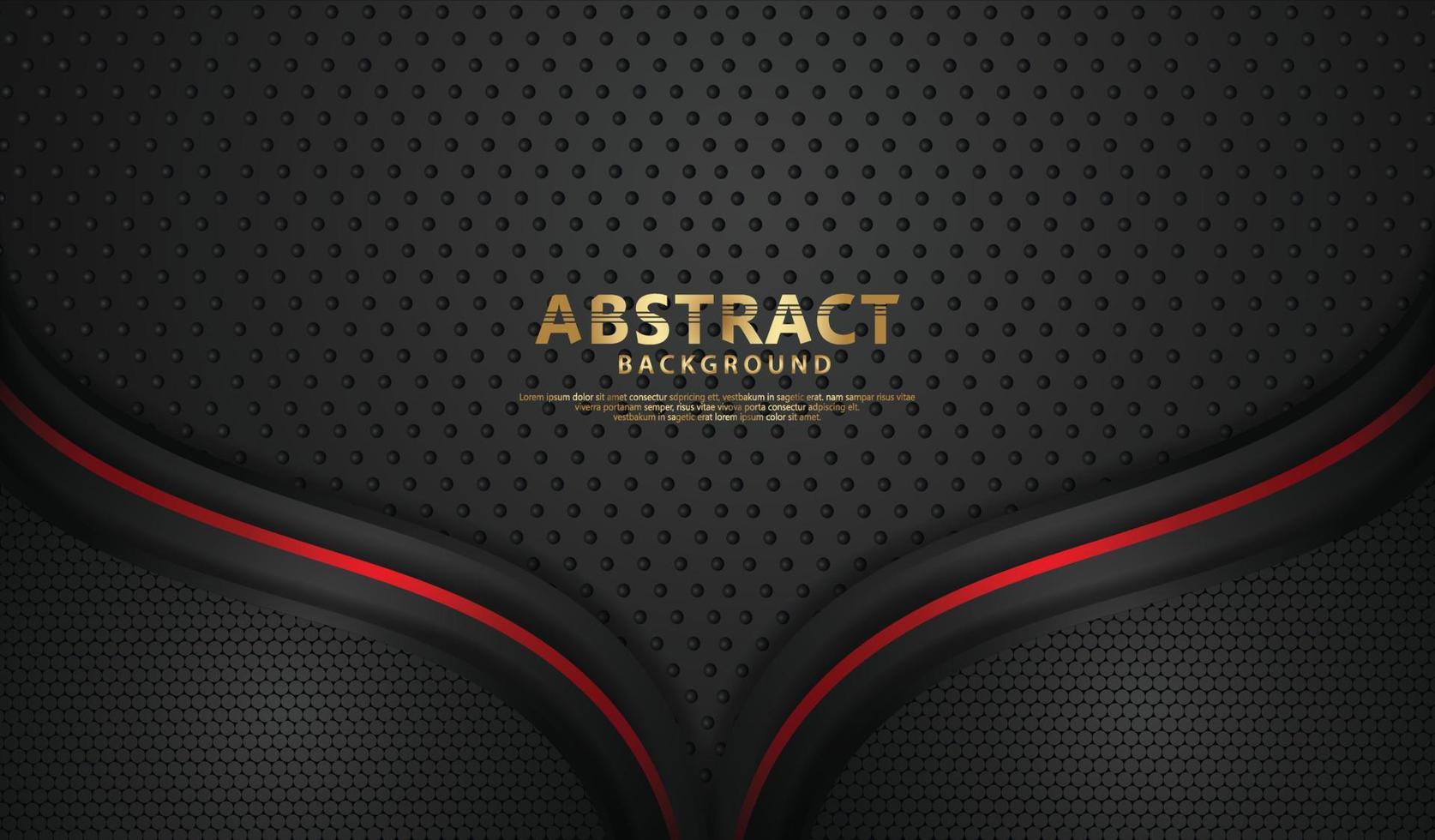Luxury overlap layers background with lines effect. Realistic halftone dots on textured dark background vector