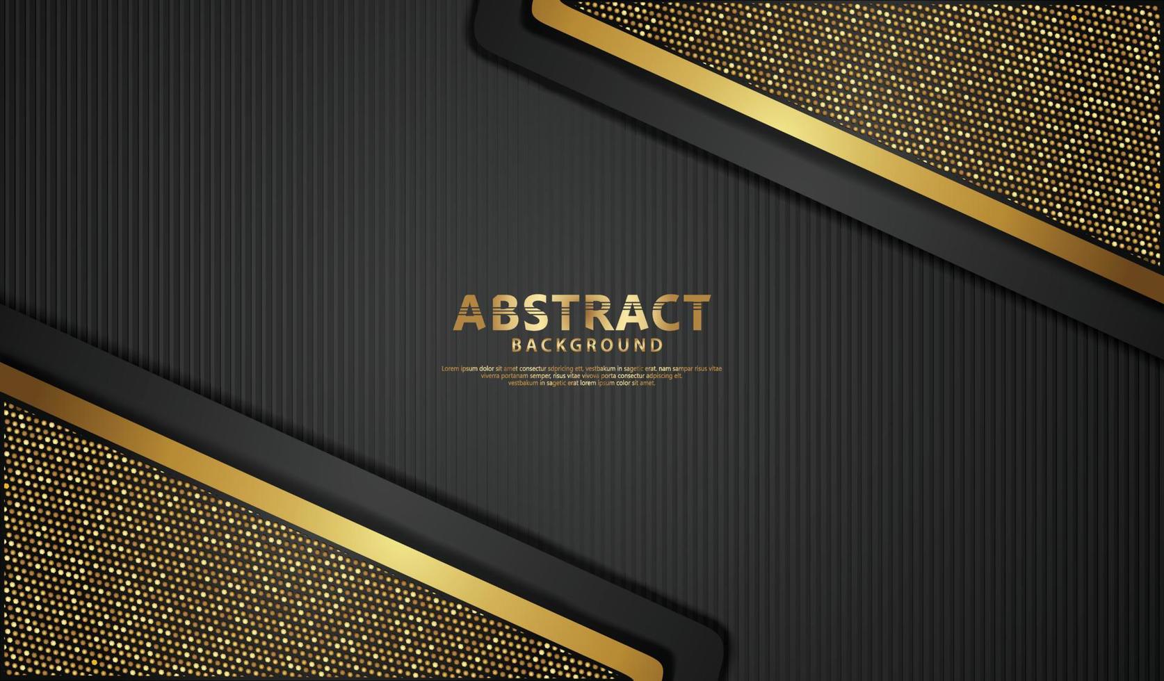 Luxury and elegant overlap layers background with glitters golden effect. Realistic dots pattern on textured background for elements material design and other users vector