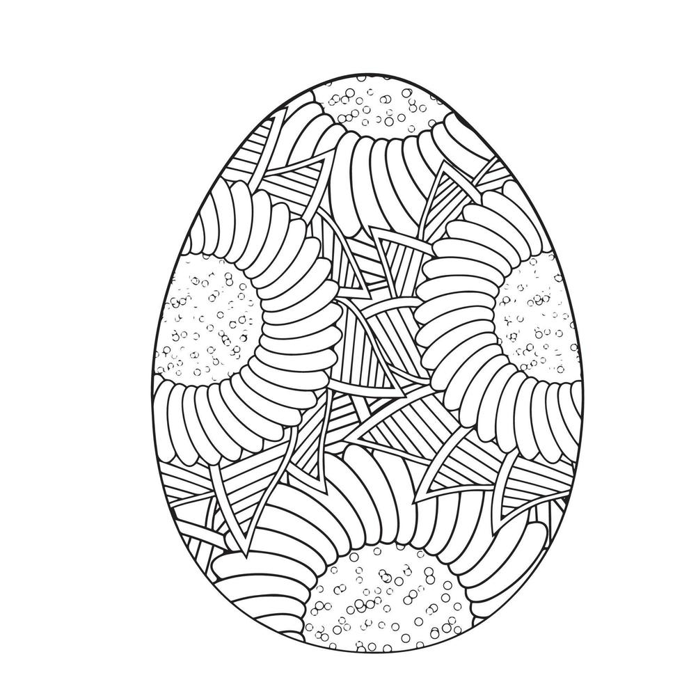 Easter egg coloring page easter bunny coloring page vector