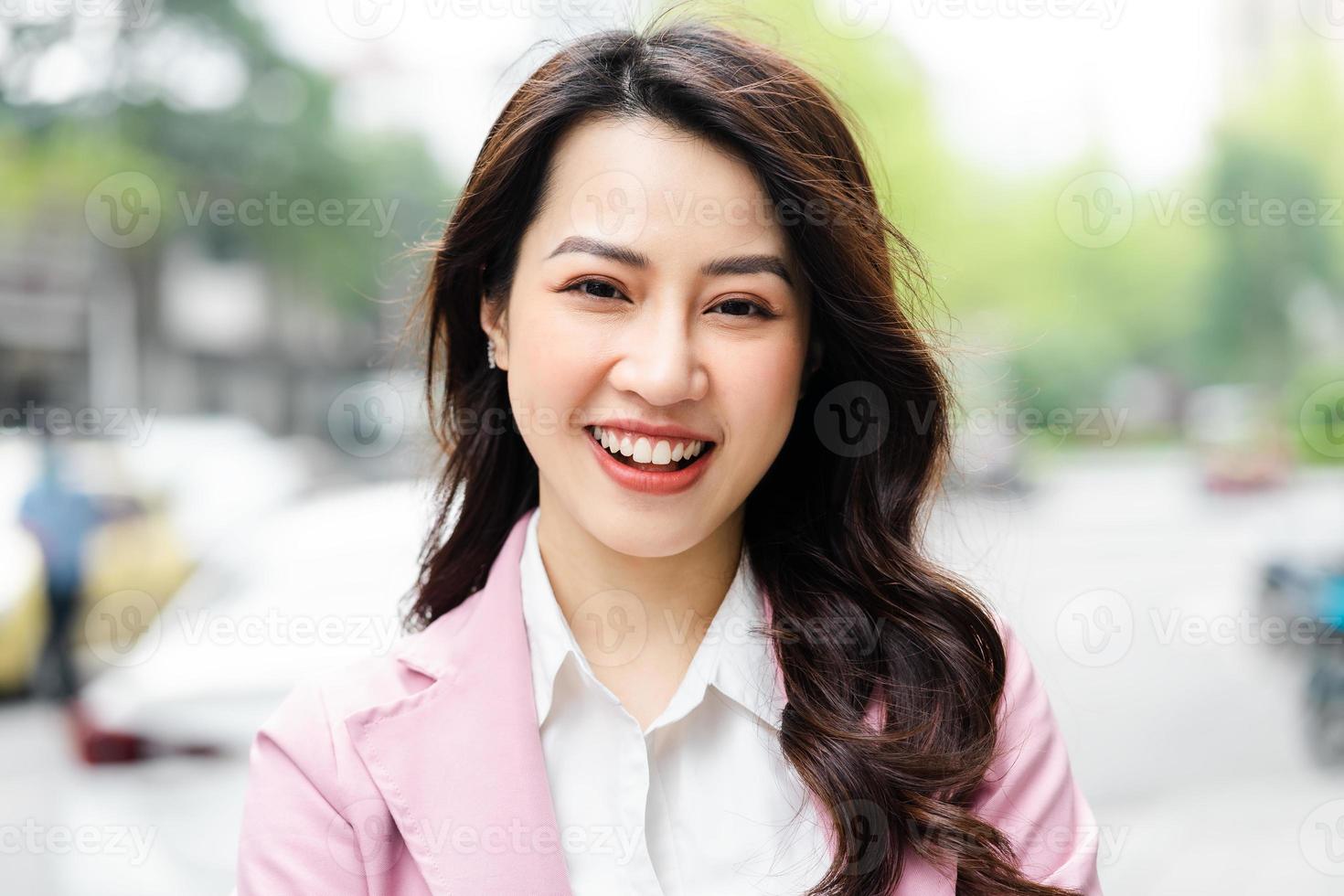 Asian business woman image on the street photo