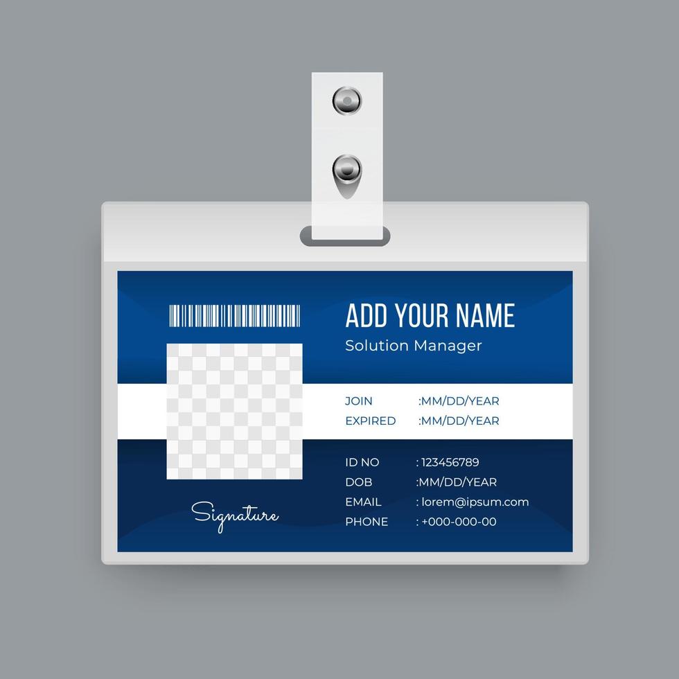 Business id card design template vector