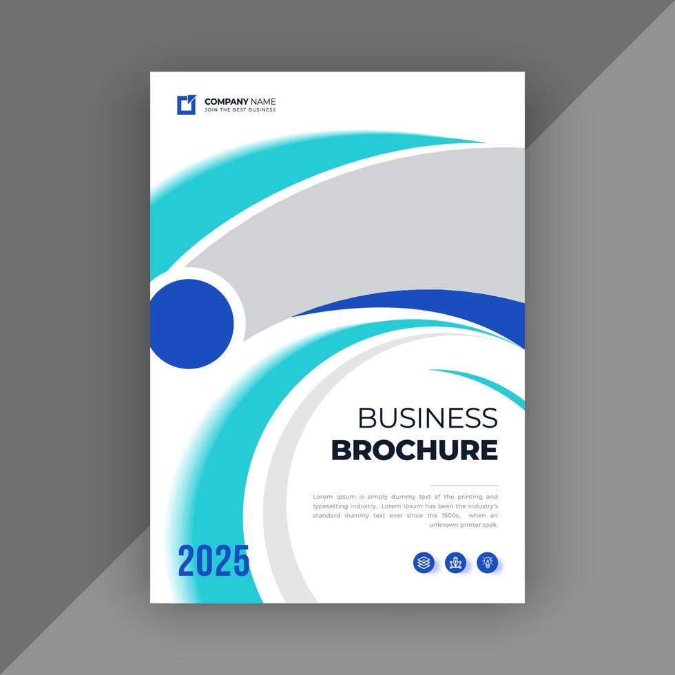 Business annual report template design vector