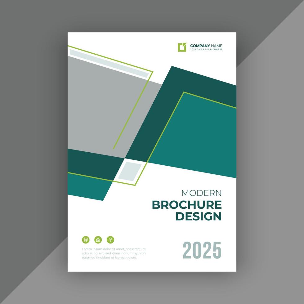 Business annual report template design vector