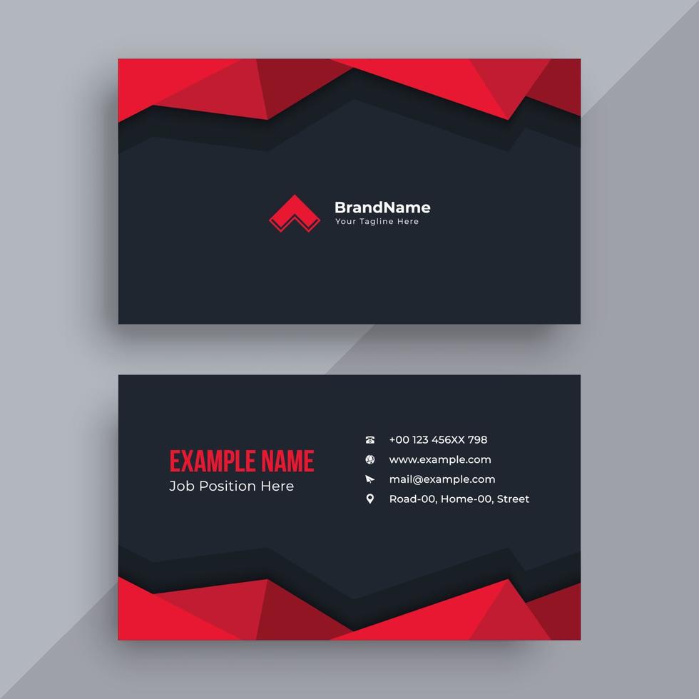 Polygon business card design template vector