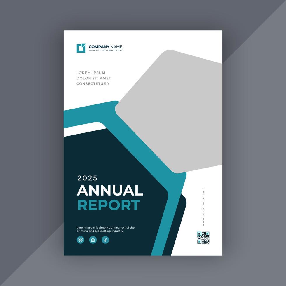 Business annual report template design vector