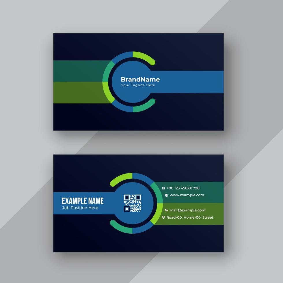 Professional business card design template vector