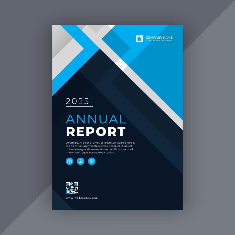 Business annual report template design vector