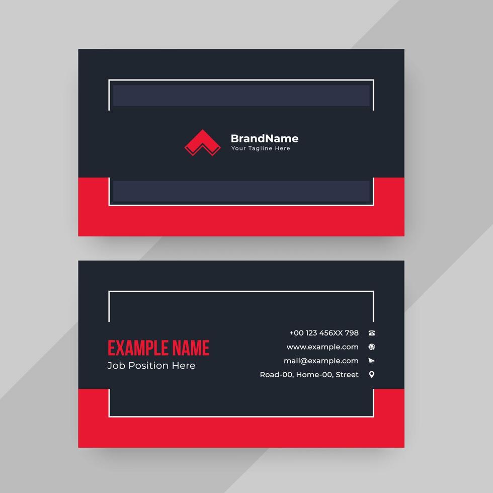 Professional business card design template vector