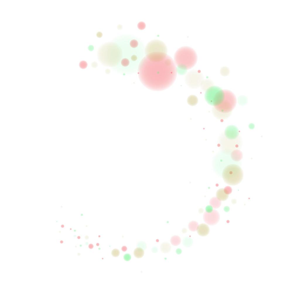 Colorful transparent bokeh lights on White. Vector Illustration. EPS10