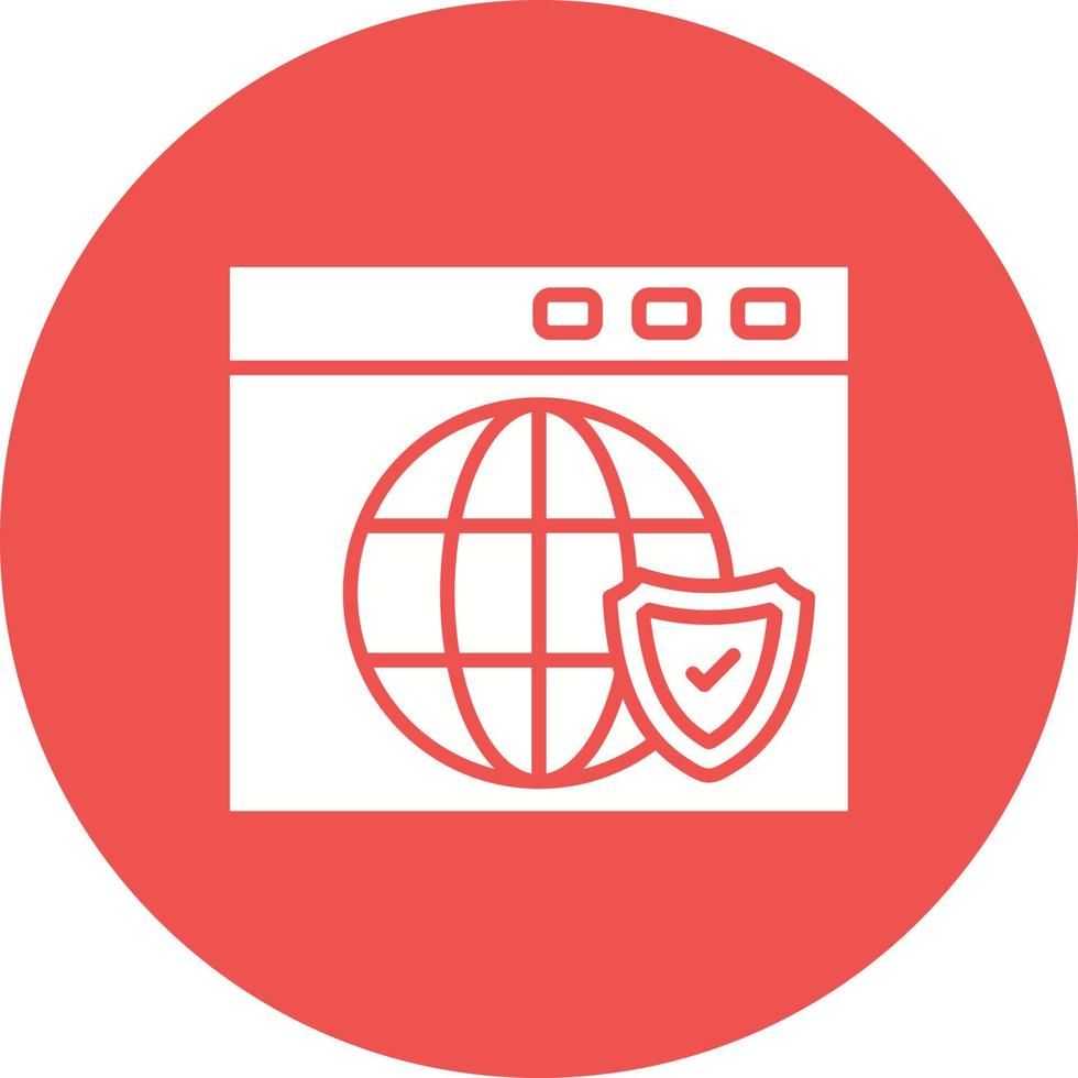 Shield Glyph Circle Background Icon vector