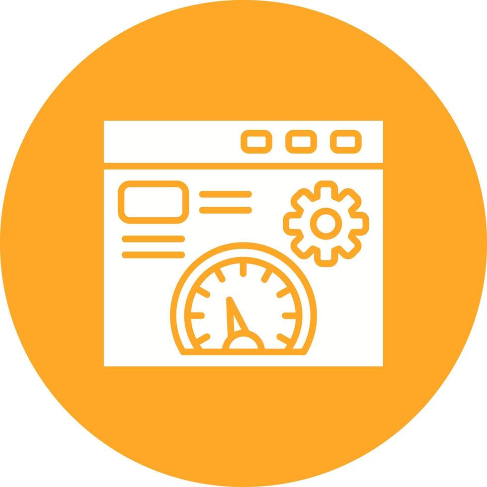 Page Optimization Glyph Circle Background Icon vector