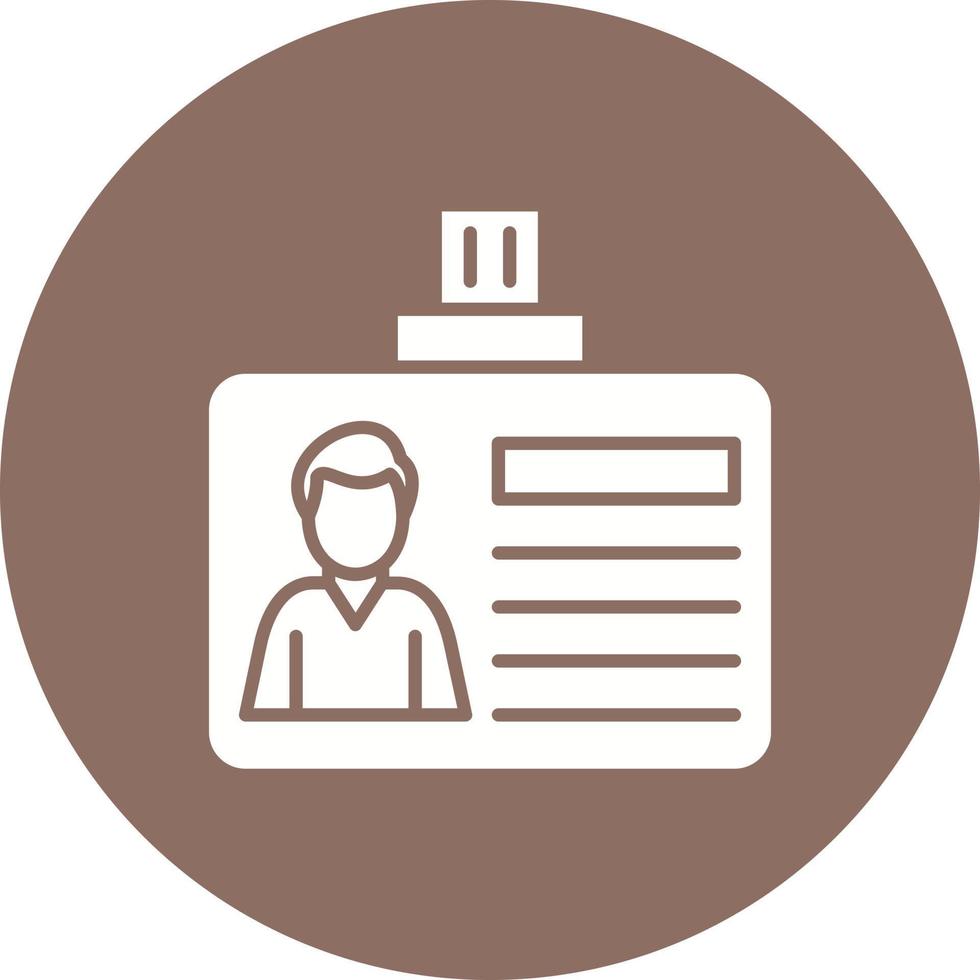 ID Card Glyph Circle Background Icon vector