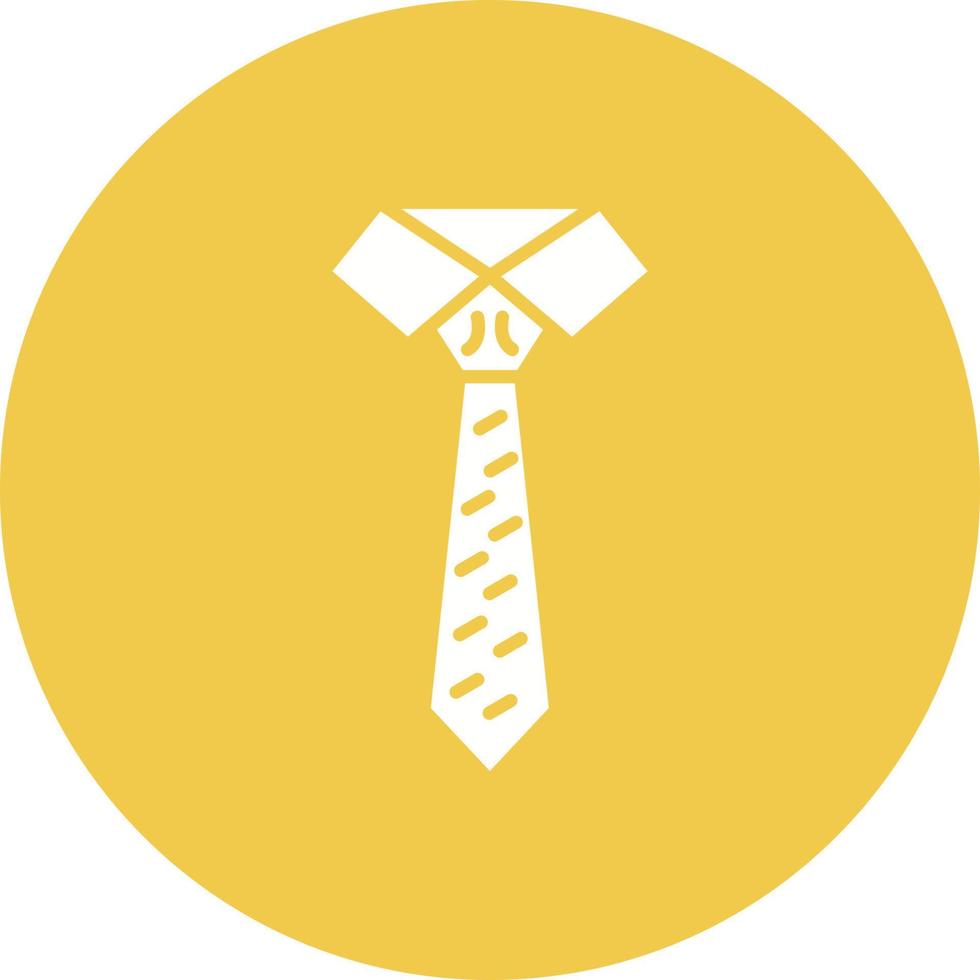 Tie Glyph Circle Background Icon vector