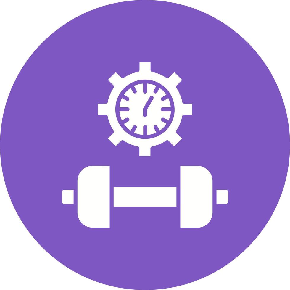 Exercise Glyph Circle Background Icon vector