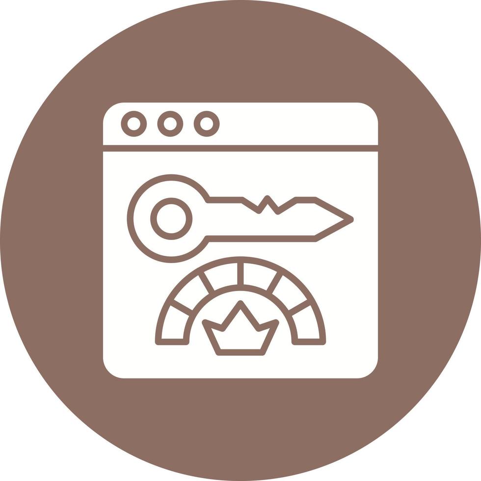 KPI Glyph Circle Background Icon vector