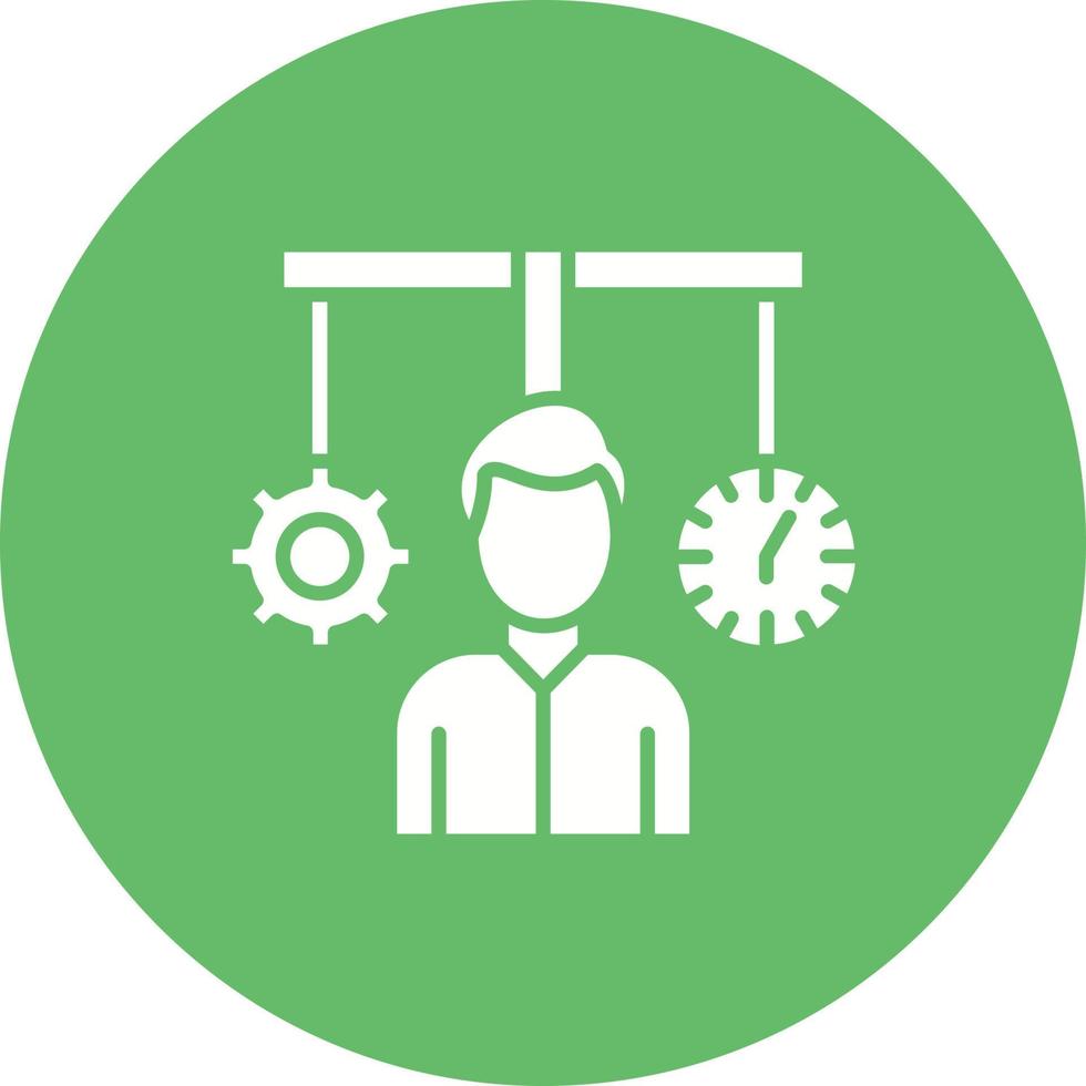 Balance Work Glyph Circle Background Icon vector