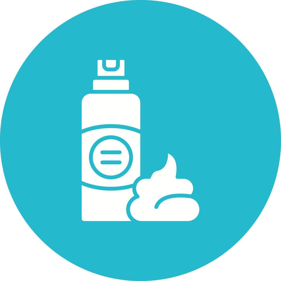 Barber Foam Glyph Circle Background Icon vector