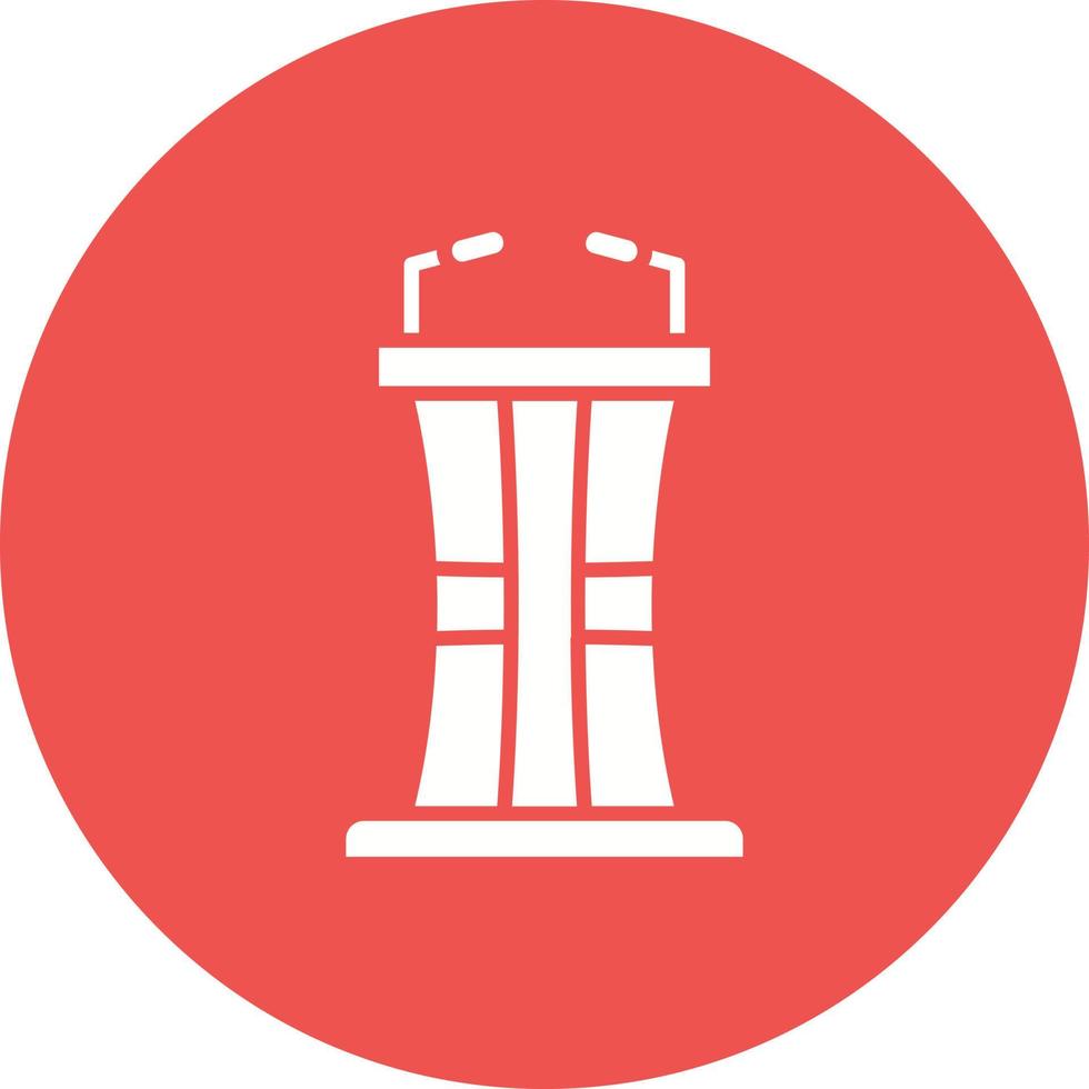 Lectern Glyph Circle Background Icon vector