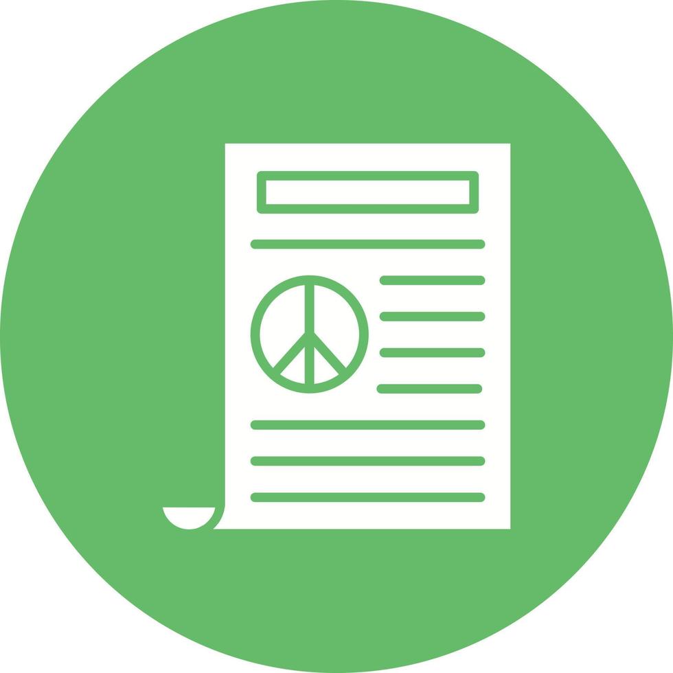 Peace Treaty Glyph Circle Background Icon vector