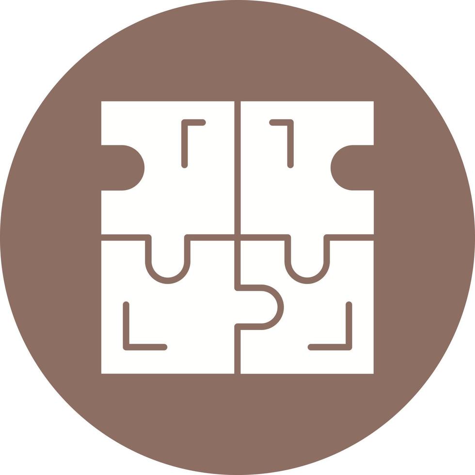 Puzzle Glyph Circle Background Icon vector