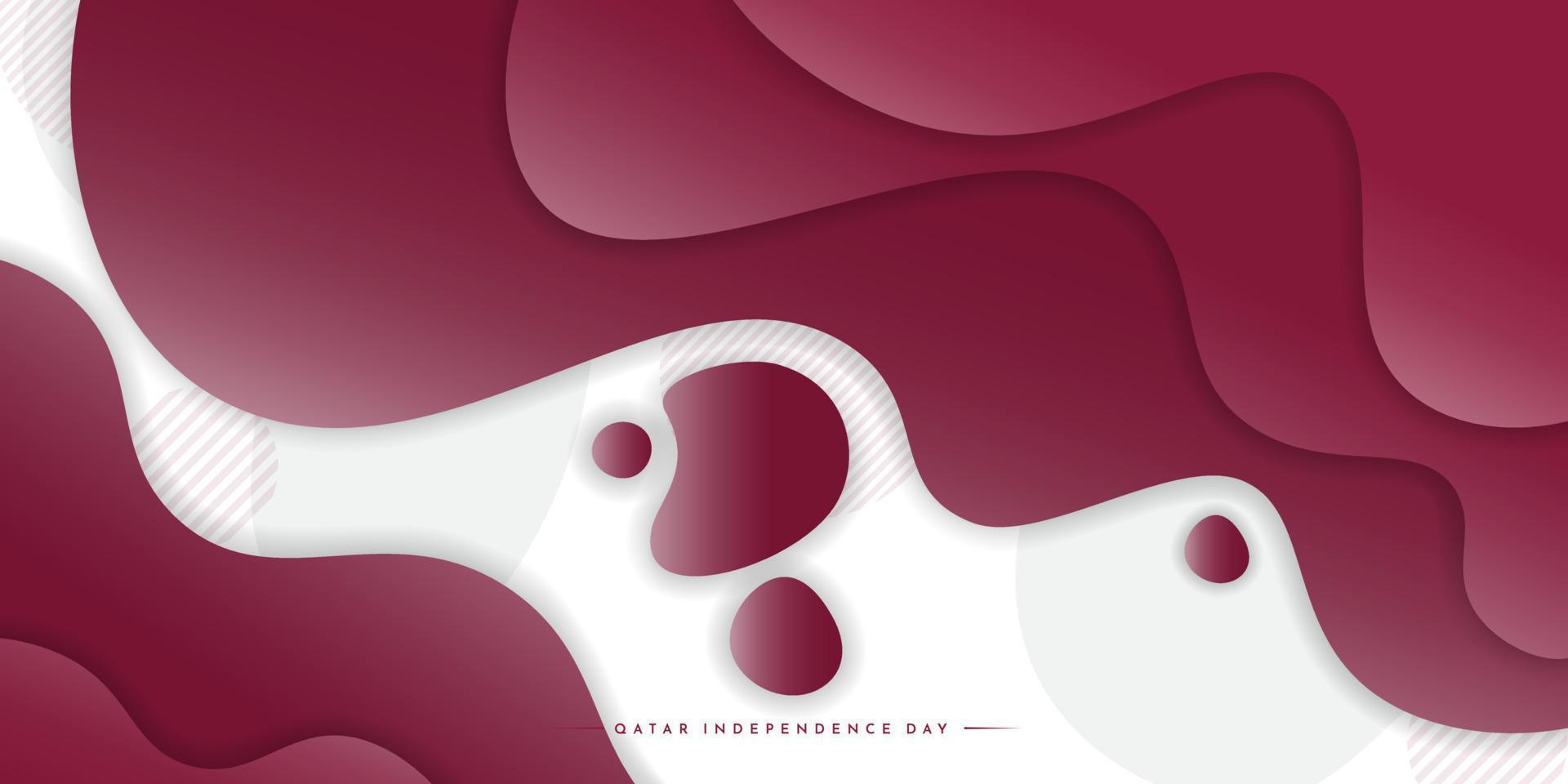 diseño de fondo abstracto marrón y blanco. diseño de plantilla del día de la independencia de qatar. vector