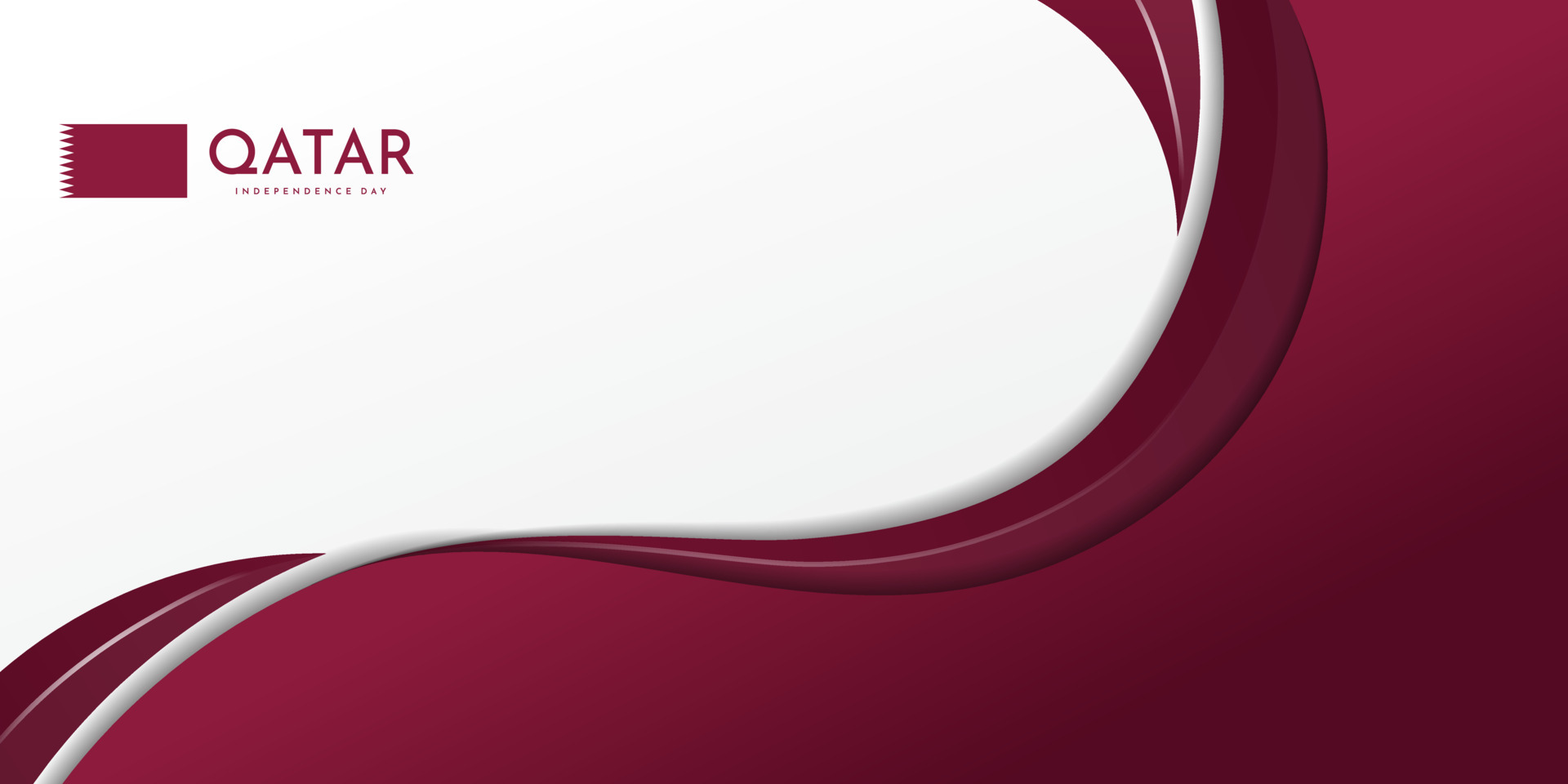 Maroon and white Abstract background design. Qatar independence day