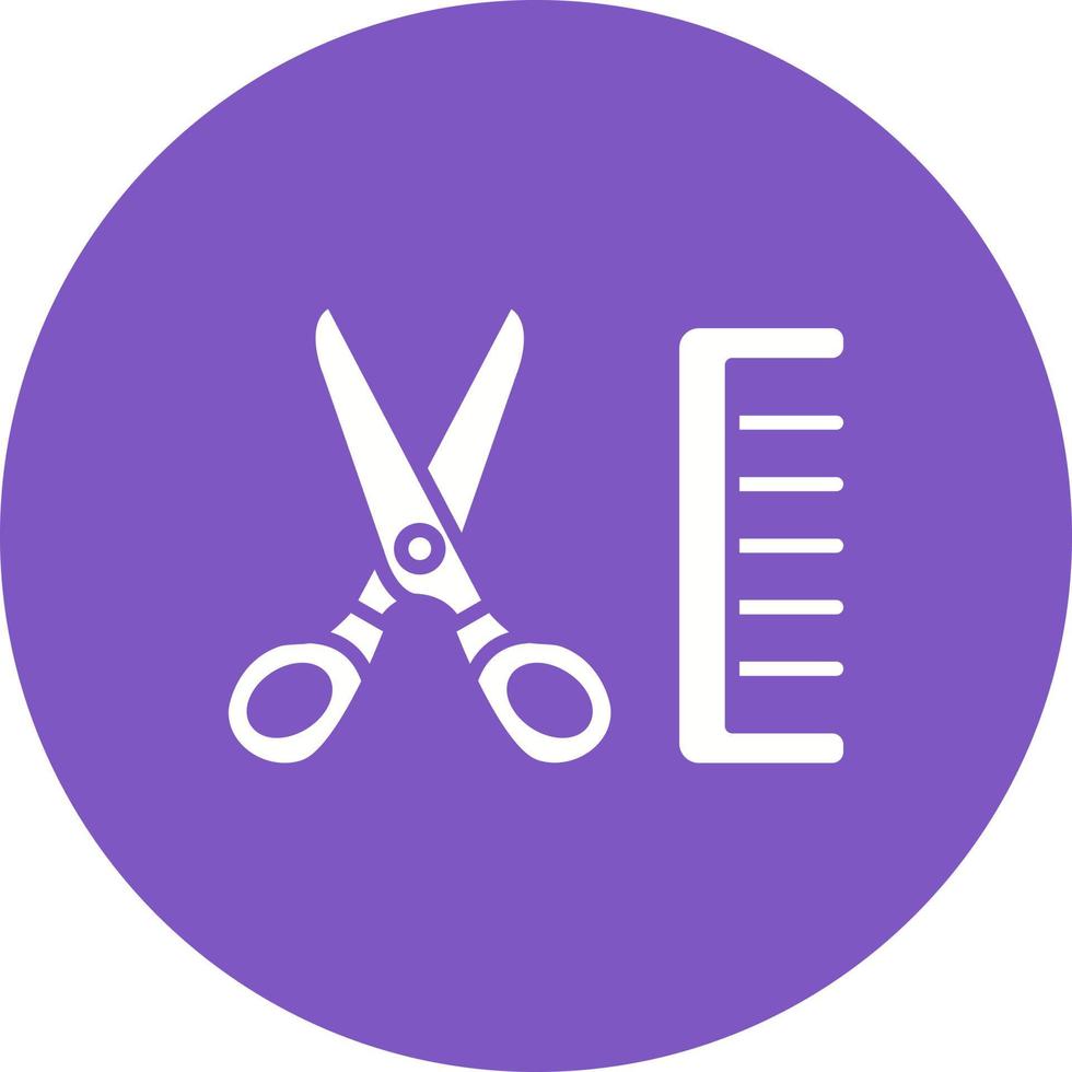 Barber Glyph Circle Background Icon vector