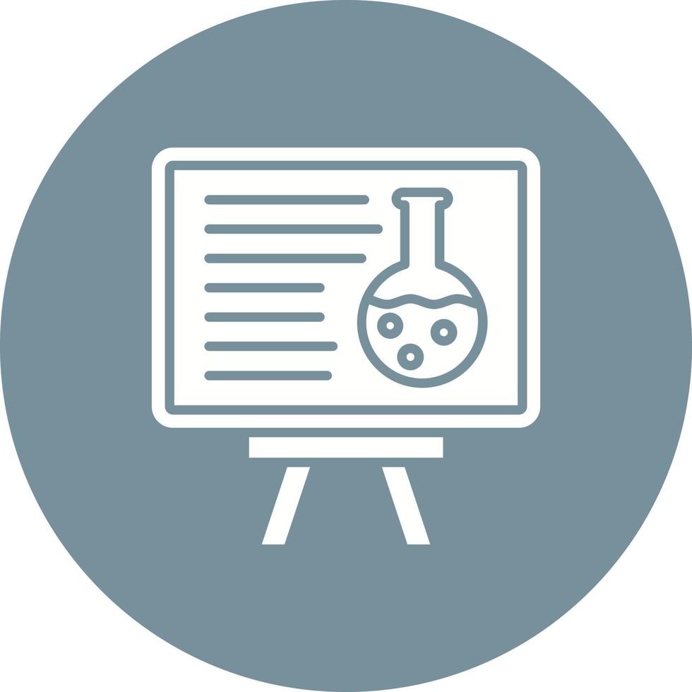 Chemistry Lecture Glyph Circle Background Icon vector