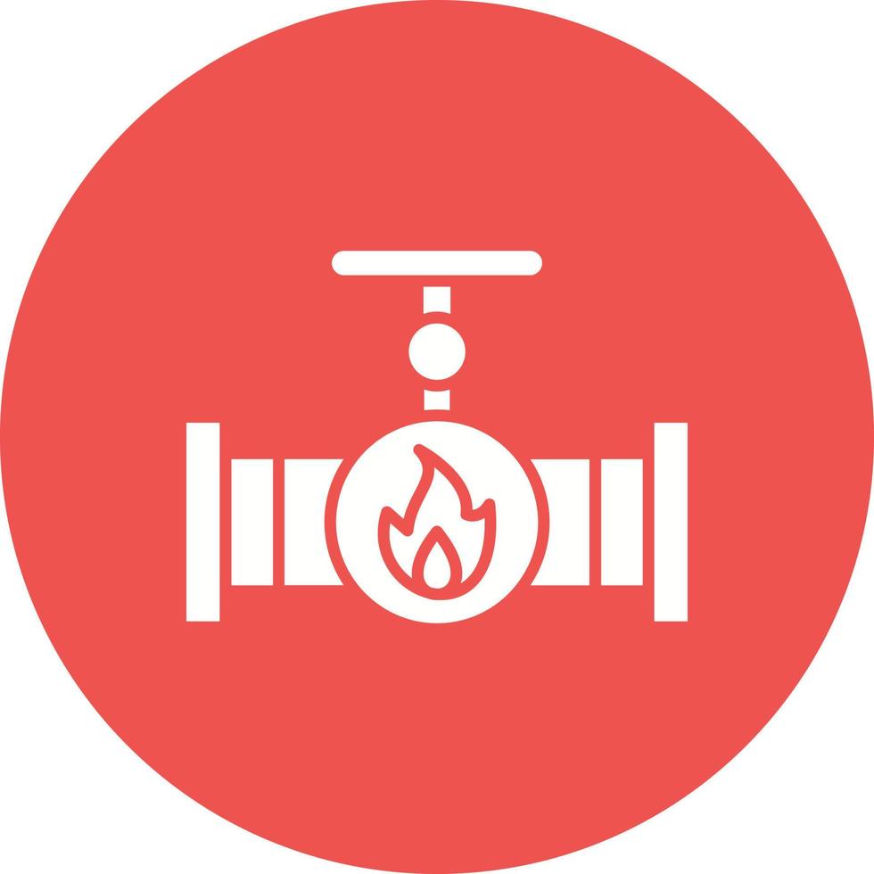 Gas Glyph Circle Background Icon vector