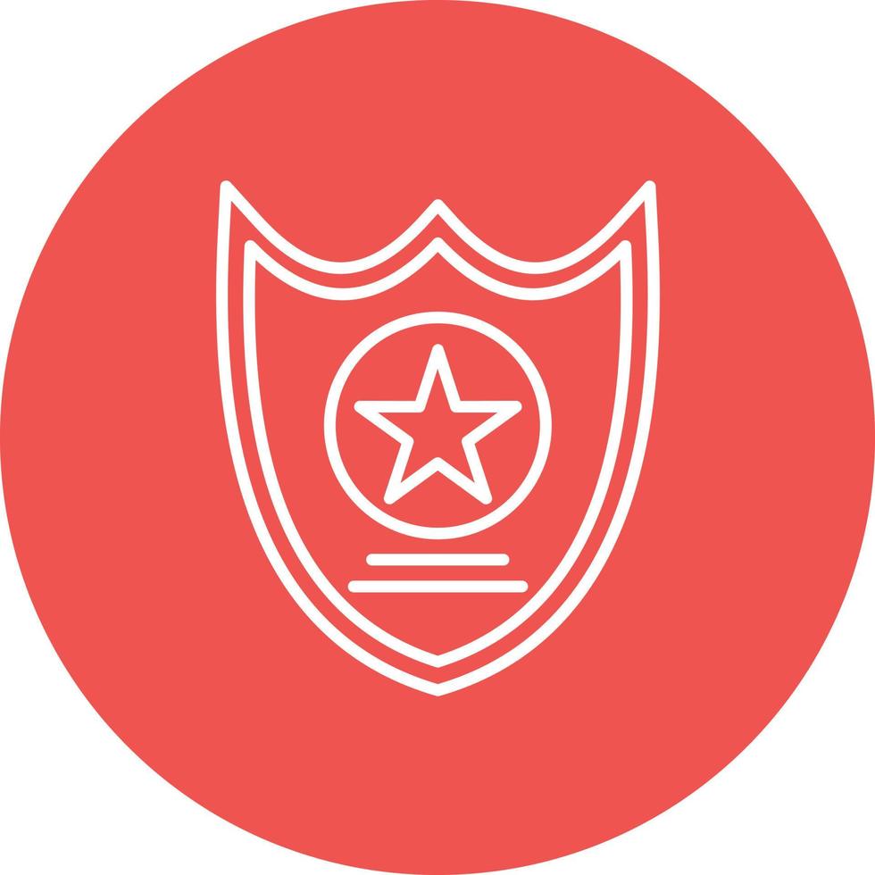 Sheriff Badge Line Circle Background Icon vector
