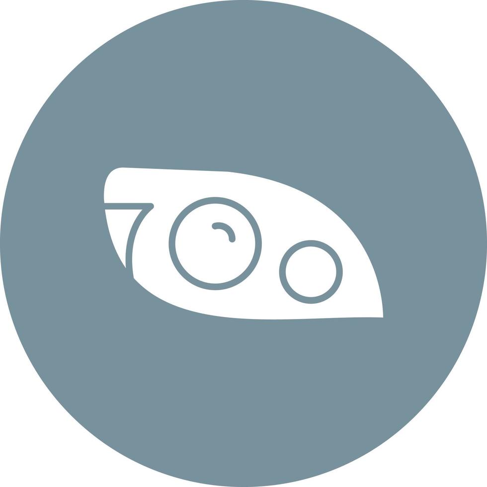 Headlight Glyph Circle Background Icon vector