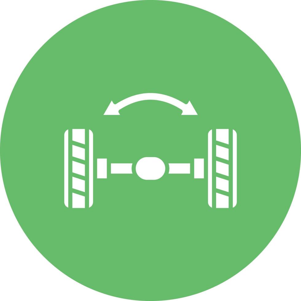 Wheel Alignment Glyph Circle Background Icon vector
