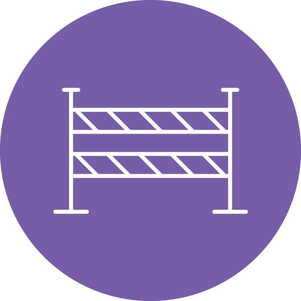 Police Barrier Line Circle Background Icon vector