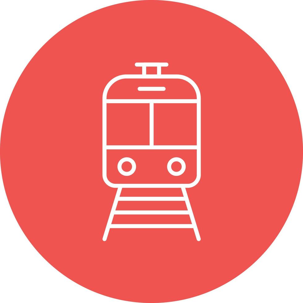 Train Line Circle Background Icon vector