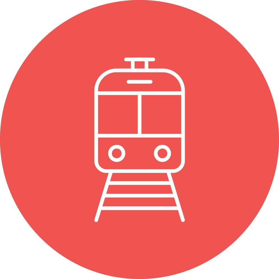 icono de fondo de círculo de línea de tren vector