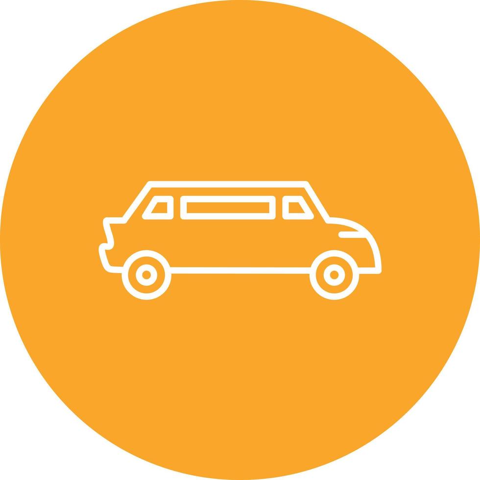 Limousine Line Circle Background Icon vector