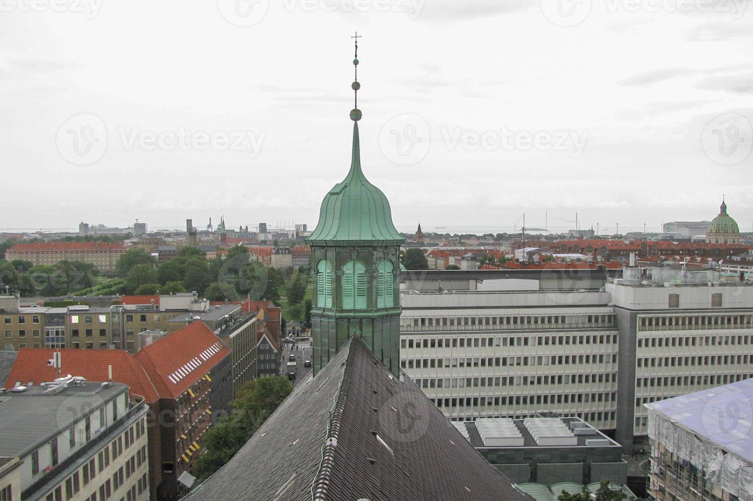 View of the city of Copenhagen in Denmark photo